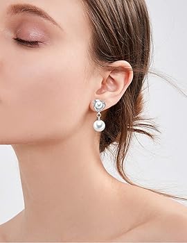 Amazon | CHLOEOS パール ピアス レディース 人気 真珠 k18金